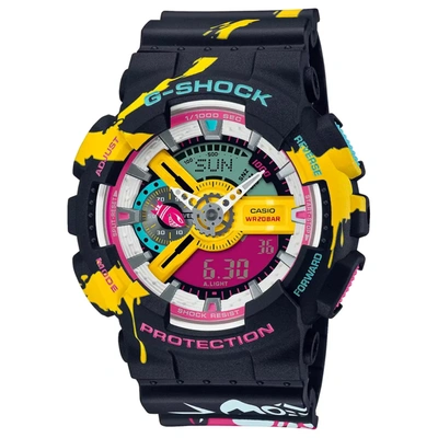 Casio Men's G-shock Multicolor Dial Watch In Black