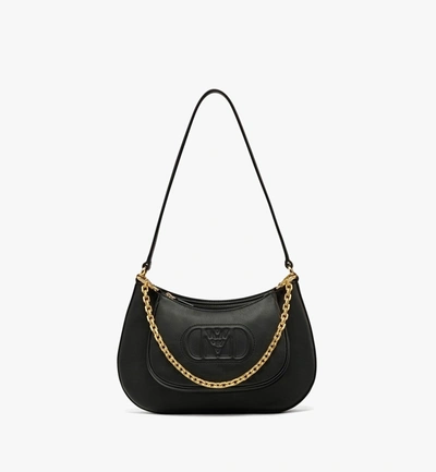 Mcm Mode Travia Shoulder Bag In Spanish Nappa Leather In Black