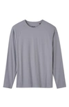 Rhone Reign Long Sleeve T-shirt In Quicksilver Heather