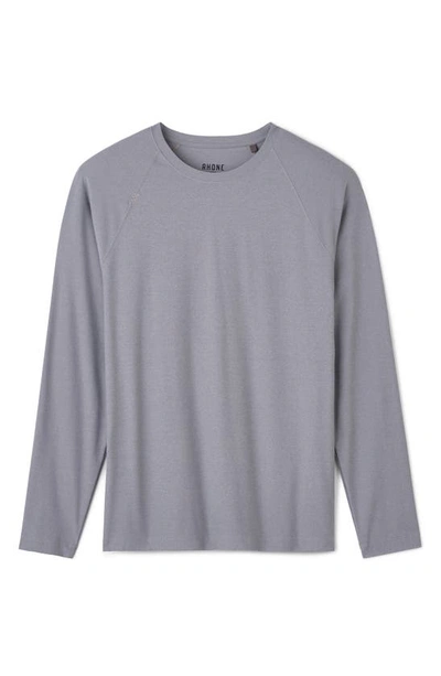 Rhone Reign Long Sleeve T-shirt In Quicksilver Heather