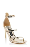 Jessica Rich Ankle Strap Sandal In Gold