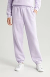 Zella Cara Ultracozy Cotton Blend Fleece Joggers In Purple Secret