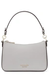 Kate Spade Hudson Pebbled Leather Medium Shoulder Bag In Platinum Grey