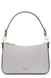 Kate Spade Hudson Pebbled Leather Medium Shoulder Bag In Paltinum Gray