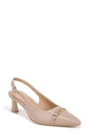 Naturalizer Dovey Slingback Cap Toe Pump In Warm Fawn Leather