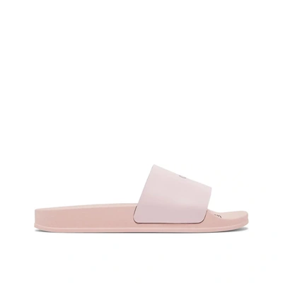 Off-white Off White Off White Rubber Logo Slides In Pink