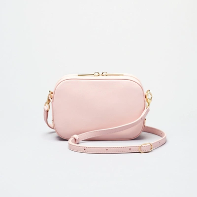 Pop & Suki Bigger Leather Camera Bag - Pink In Cotton Candy