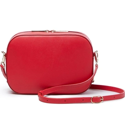 Pop & Suki Bigger Leather Camera Bag - Red In Ruby