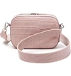 Pop & Suki Croc Embossed Bigger Leather Camera Bag - Purple In Mauve