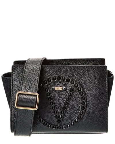 Valentino By Mario Valentino Kiki Rock Leather Shoulder Bag In Black ModeSens