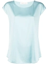 Lamberto Losani Crepe De Chine Top - Blue