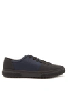 Prada Canvas Low-top Trainers In Navy