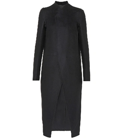 Rick Owens Tusk Wool-blend Coat In Black