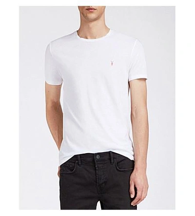 Allsaints Cradle Cotton-jersey T-shirt In Optic White