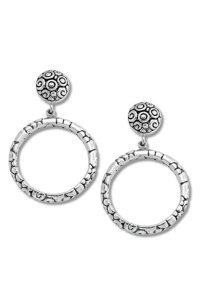 Samuel B. Sterling Silver Circle Drop Earrings In Metallic