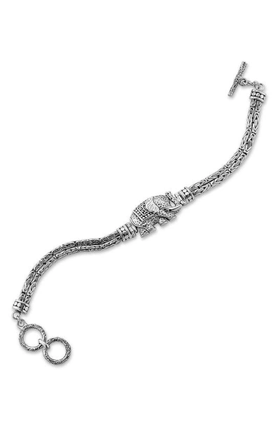 Samuel B. Sterling Silver Elephant Toggle Bracelet In Metallic