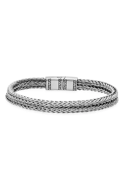 Hmy Jewelry Stainless Steel Wheat Chain Bracelet In Metallic