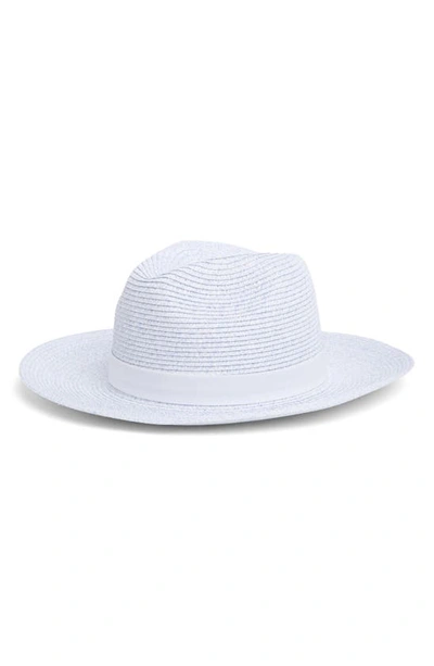 Nordstrom Packable Braided Paper Straw Panama Hat In Blue Combo
