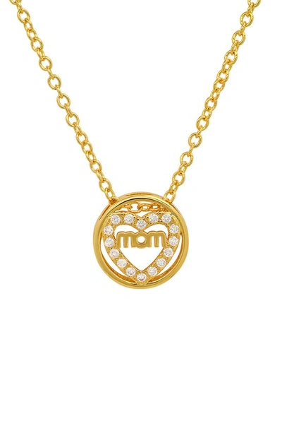 Hmy Jewelry Mom Pendant Necklace In Yellow