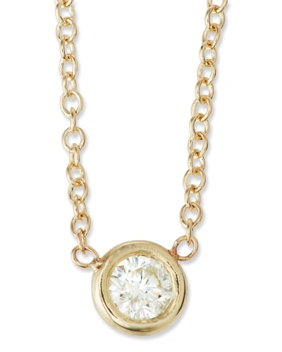 Zoë Chicco 14k Single Floating Diamond Choker Necklace In White/gold