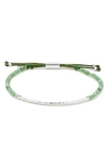 Gorjana Power Gemstone Self-wisdom Bracelet In Aventurine/ Silver