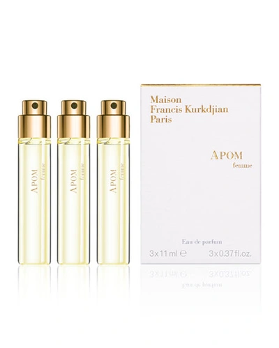 Maison Francis Kurkdjian Apom Femme Eau De Parfum Travel Spray Refills, 3 X 0.37 Oz./ 11 ml