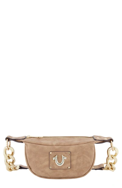 True Religion Brand Jeans Chain Link Shoulder Bag In Camel