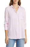 Beachlunchlounge Eden Stripe Shirt In Light Blush