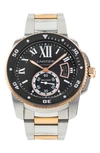 Watchfinder & Co.  Calibre Water Resistant Bracelet Watch, 42mm In Black
