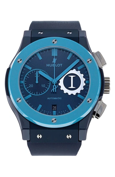 Watchfinder & Co. Hublot  2020 Classic Fusion Chronograph Rubber Strap Watch, 45m In Blue