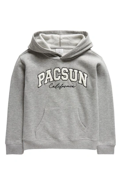 Pacsun Kids' Chenille Logo Hoodie In Heather Grey