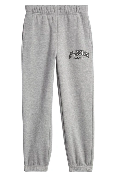 Pacsun Kids' Chenille Logo Sweatpants In Heather Grey