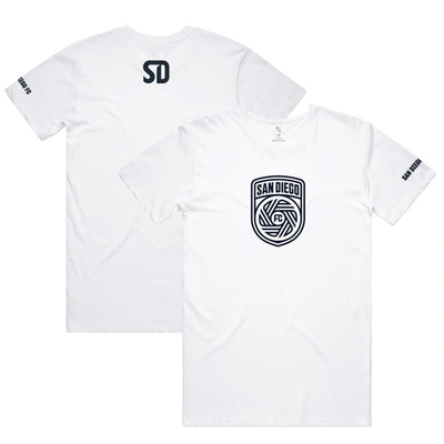 Peace Collective Unisex   White San Diego Fc Monochrome T-shirt