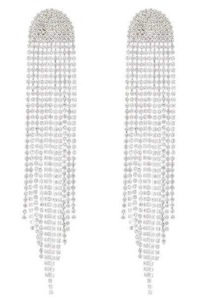 Tasha Cubic Zirconia Fringe Earrings In Silver
