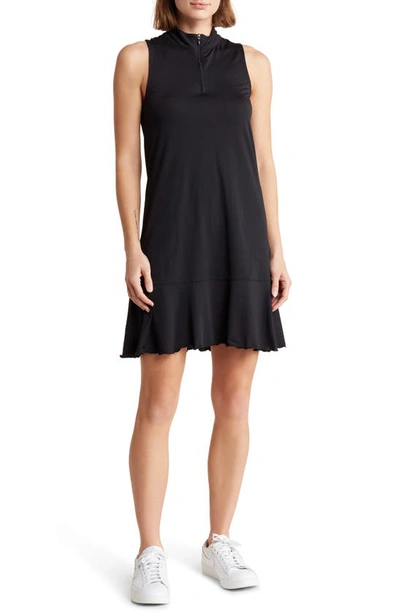 Gottex Quarter Zip Sleeveless Dress In Black