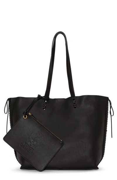 Vince Camuto Jamee Leather Tote In Black