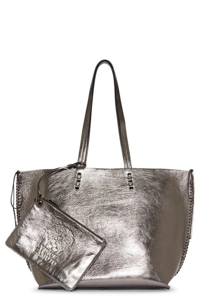 Vince Camuto Jamee Leather Tote In Pewter