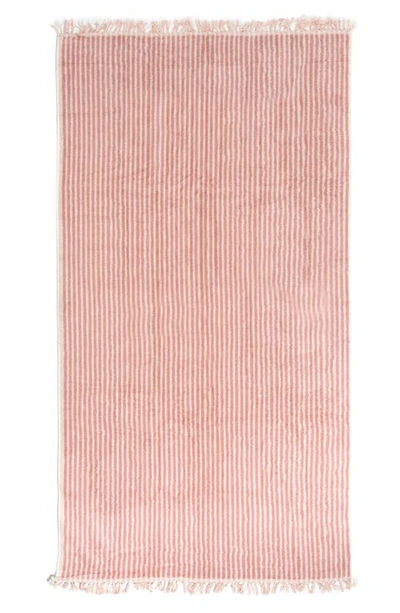 Business & Pleasure Co. The Beach Towel In Laurens Pink Stripe
