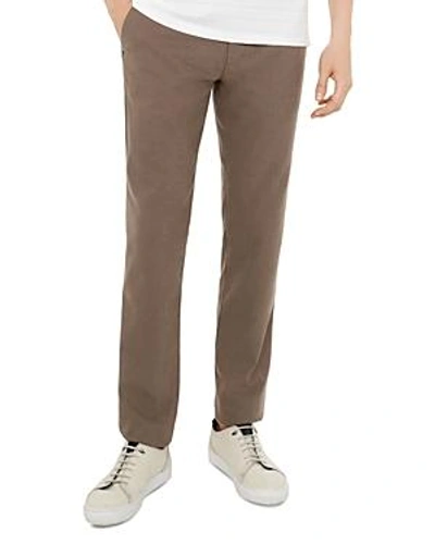 Ted Baker Semplin Slim Fit Brushed Trousers In Natural