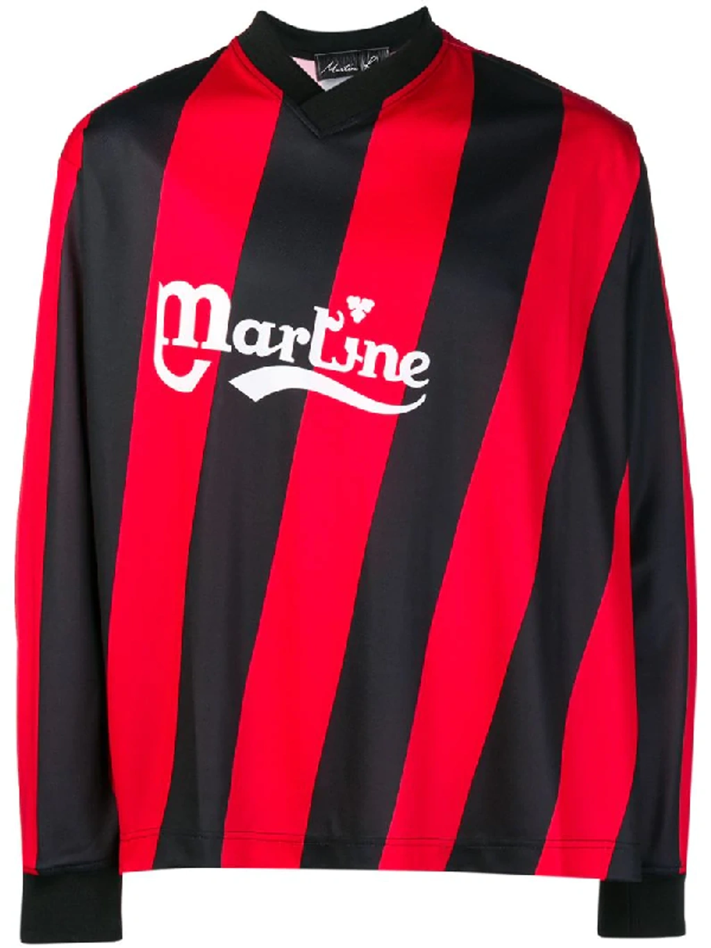 Martine Rose Long-sleeved Twisted Football Shirt In Black Martine Rose Long-sleeved Twisted Football Shirt In Black