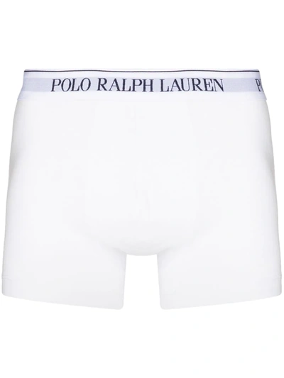 Polo Ralph Lauren Pack Of Three Logo-embroidered Boxer Briefs In White