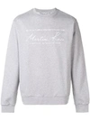 Martine Rose Embroidered Cotton Crew-neck Sweatshirt In Grey