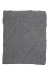Northpoint Diamond Cozy Knit Throw In Steel