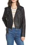 Levi's Faux Leather Fashion Belted Moto Jacket In Black