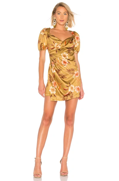 Lpa Pinched Wrap Dress In Lush Tropics