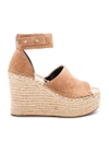 Dolce Vita Straw Wedge In Brown