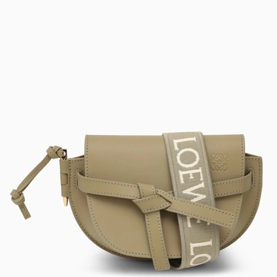 Loewe Clay Green Gate Mini Cross-body Bag In Grey