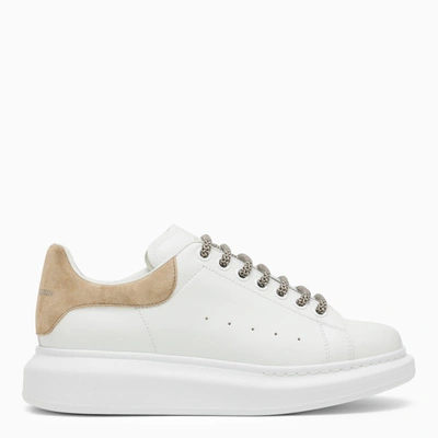 Alexander Mcqueen White And Camel Oversize Trainer In Multicolor