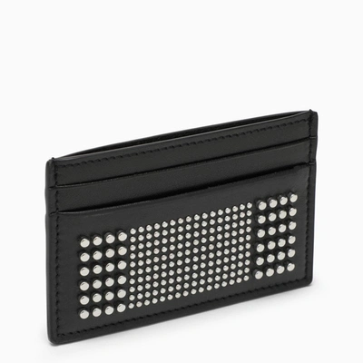 Alexander Mcqueen Black Studded Leather Card Case