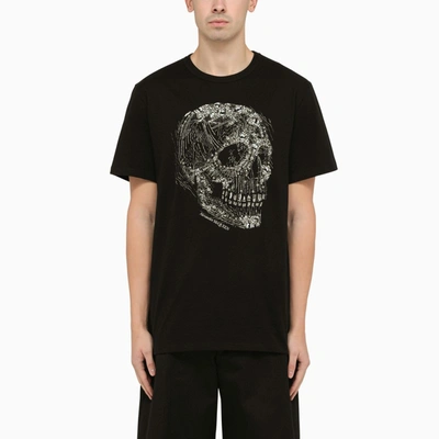 Alexander Mcqueen Black Cotton T-shirt With Print